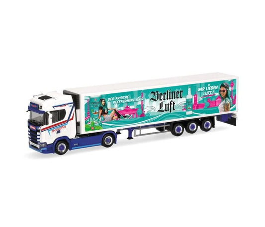 Herpa Scania CS 20 HD Refrigerated Box Semitrailer Berliner Luft 320009 HO Gauge