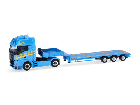 Herpa MAN TGX GX Semi Lowboy Semitrailer Zillner HA320047 HO Gauge
