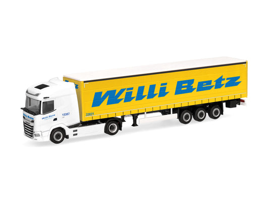 Herpa DAF XG Facelift Curtain Canvas Semitrailer Willi Betz HA320290 HO Gauge