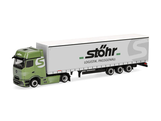 Herpa MB Actros L Volume Curtain Canvas Semitrailer Stohr HA320955 HO Gauge
