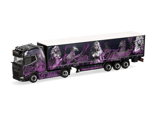 Herpa DAF XG+ Curtain Canvas Semitrailer Pluta Phoenix Queen HA320979 HO Gauge