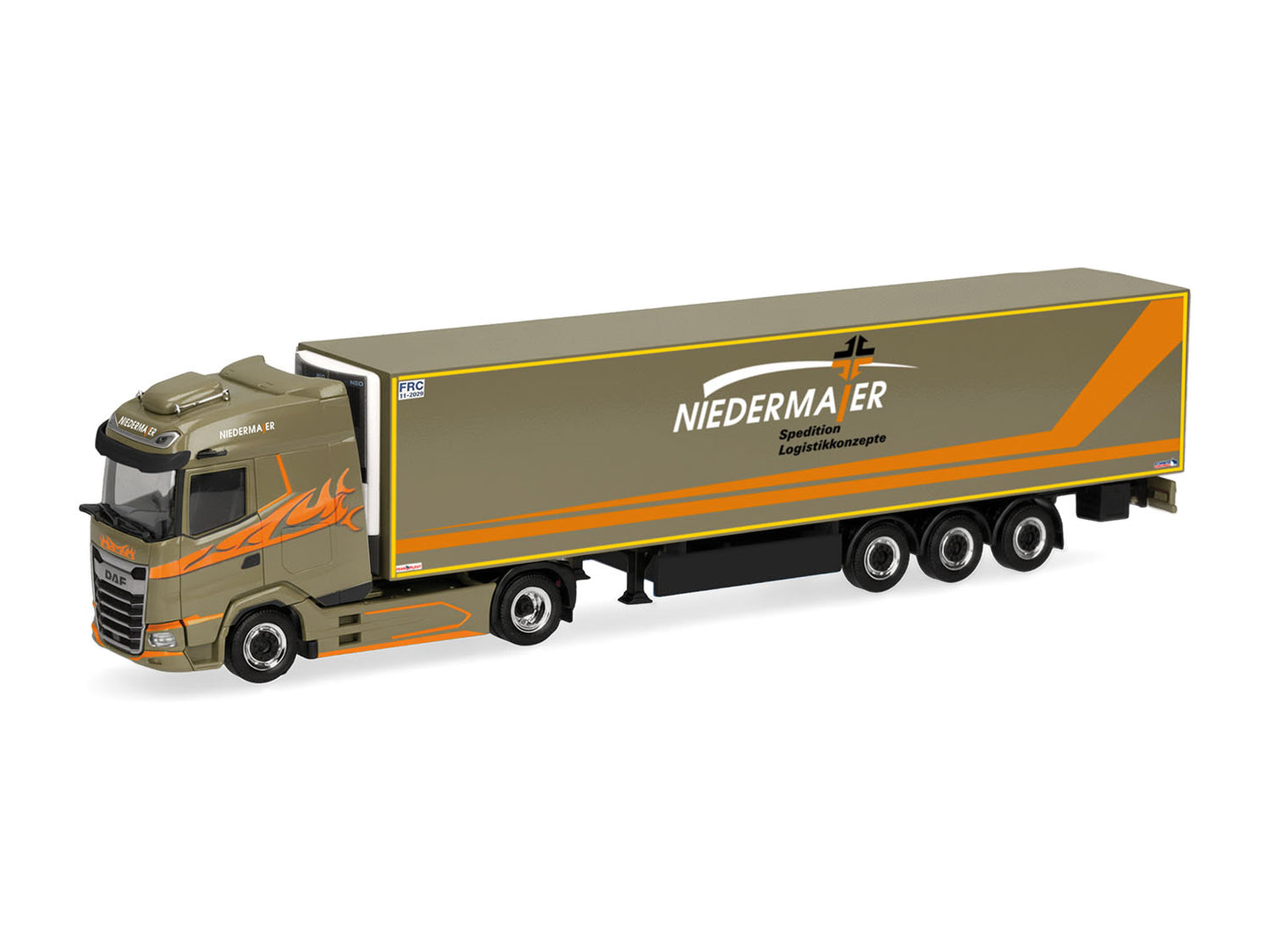 Herpa DAF XG Refrigerated Box Semitrailer Niedermaier HA321020 HO Gauge