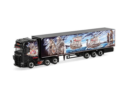 Herpa Scania CS20 High Roof Refrigerated Box Semitrailer Byrknes HA321303 HO