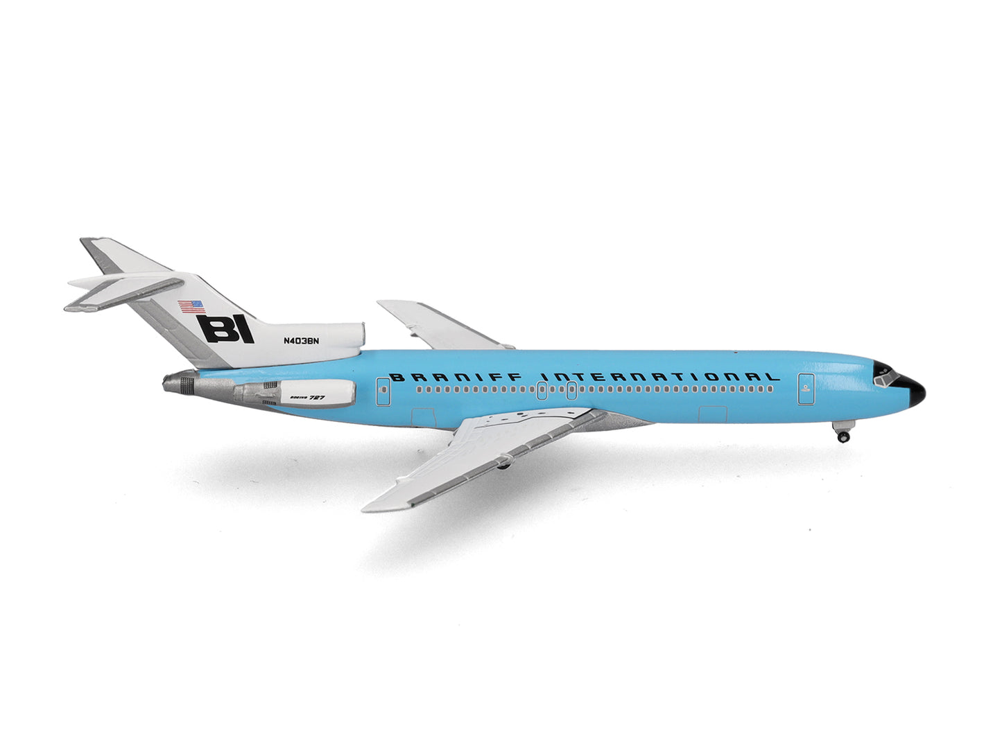 Herpa 60yrs Boeing 727-200 Braniff International N403BN HA537544 1:500