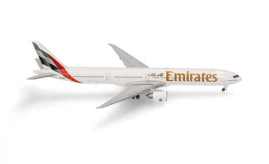 Herpa 537674 Boeing 777-300ER Emirates 2023 Livery A6-ENV (1:500) HO Gauge