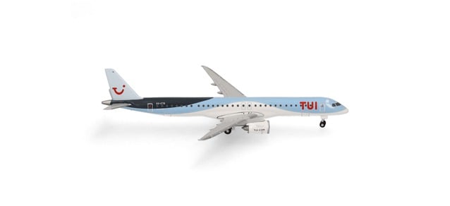 Herpa 537858 Embraer E195-E2 TUI Airlines Belgium OO-ETB (1:500) HO Gauge