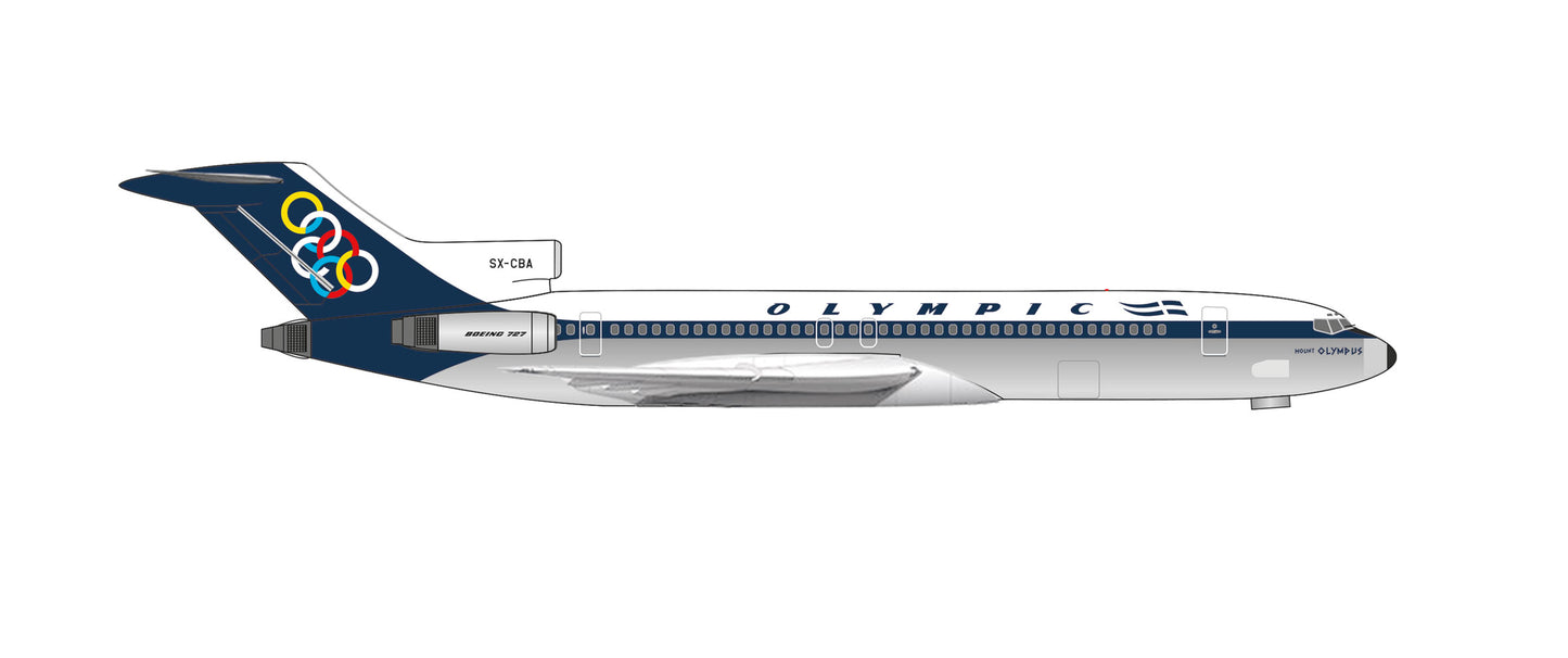 Herpa Boeing 727-200 Olympic Airways SX-CBA Mount Olympus(1:500) HA538060