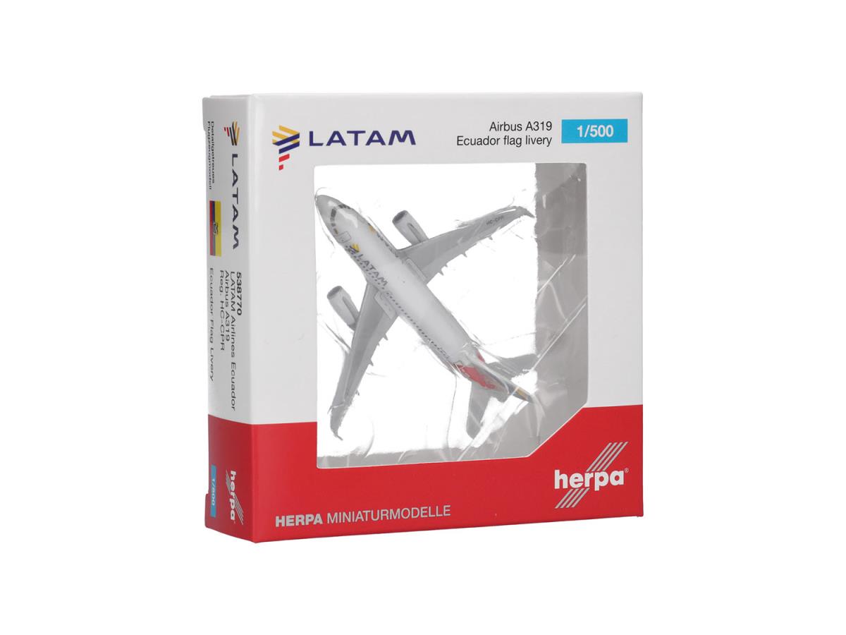 Herpa Wings Airbus A319 LATAM Airlines Ecuador HC-CPR (1:500) HA538770 1:500