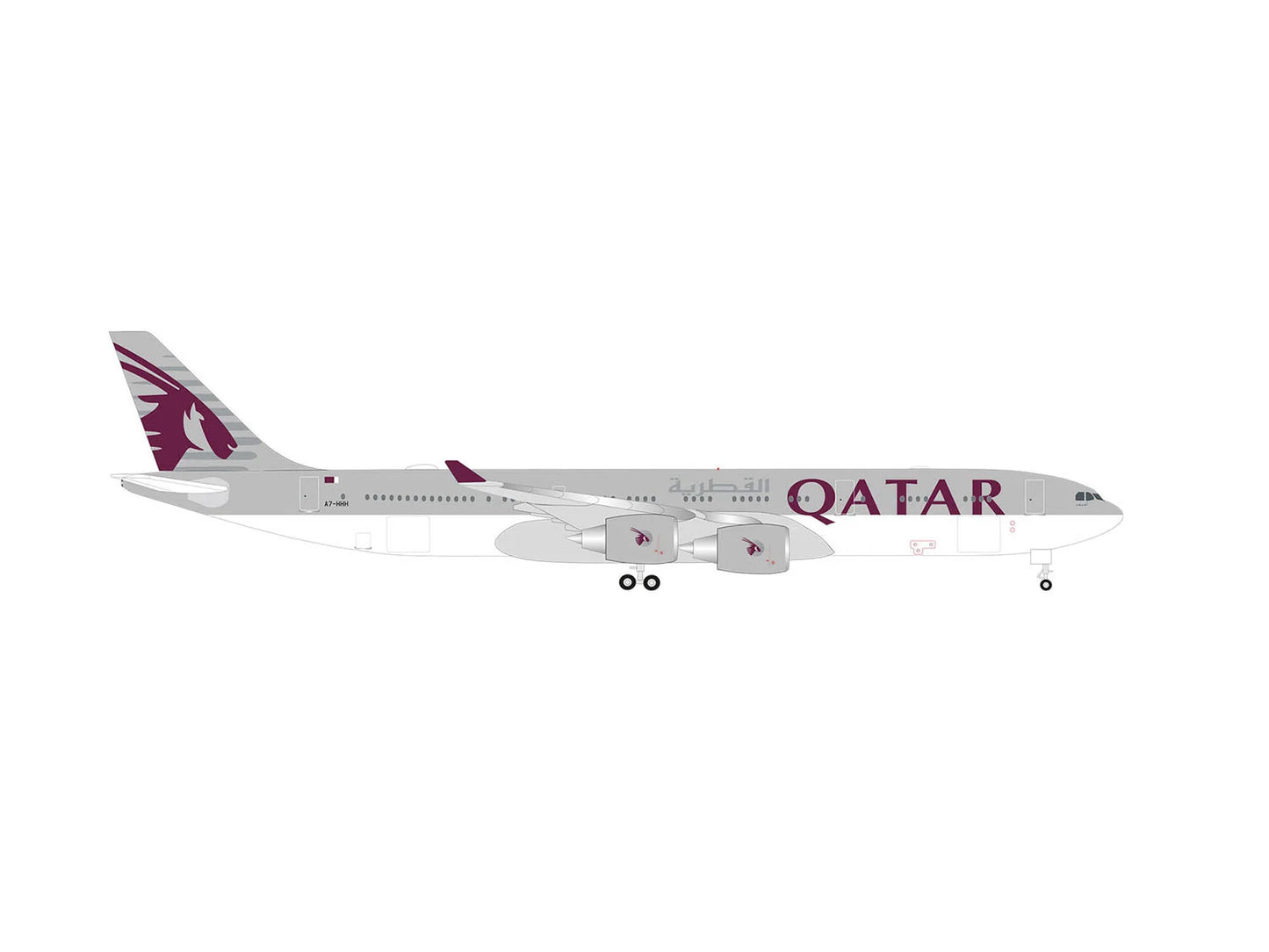 Herpa Airbus A340-500 Qatar Amiri Flight A7-HHH HA538923 1:500