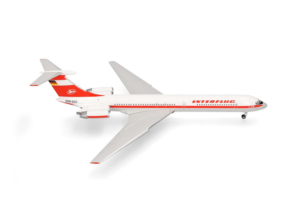 Herpa Ilyushin IL-62M Interflug DDR-SEO (1:200) HA571708-001