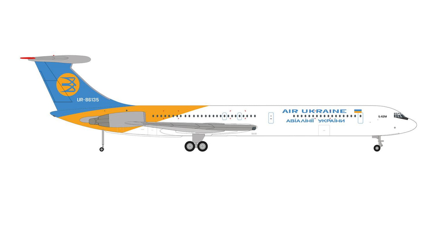 Herpa Wings Ilyushin IL-62M Air Ukraine UR-86135 (1:200) HA572699 1:200