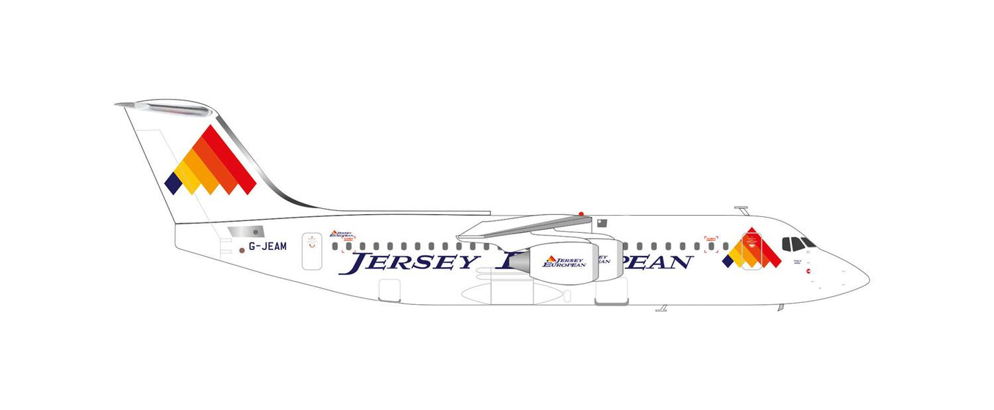 Herpa Bae 146-300 Jersey European G-JEAM Pride of Jersey 1:200 HA572828