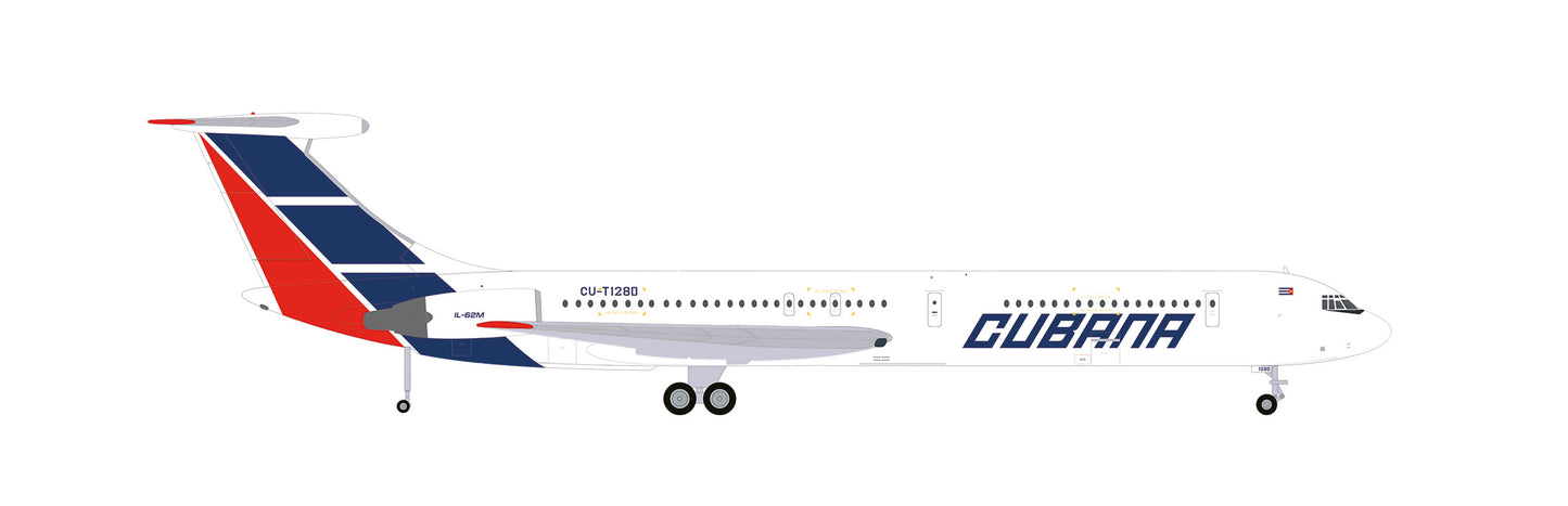 Herpa Ilyushin IL-62M Cubana de Aviacion T1280 (1:200) HA573405