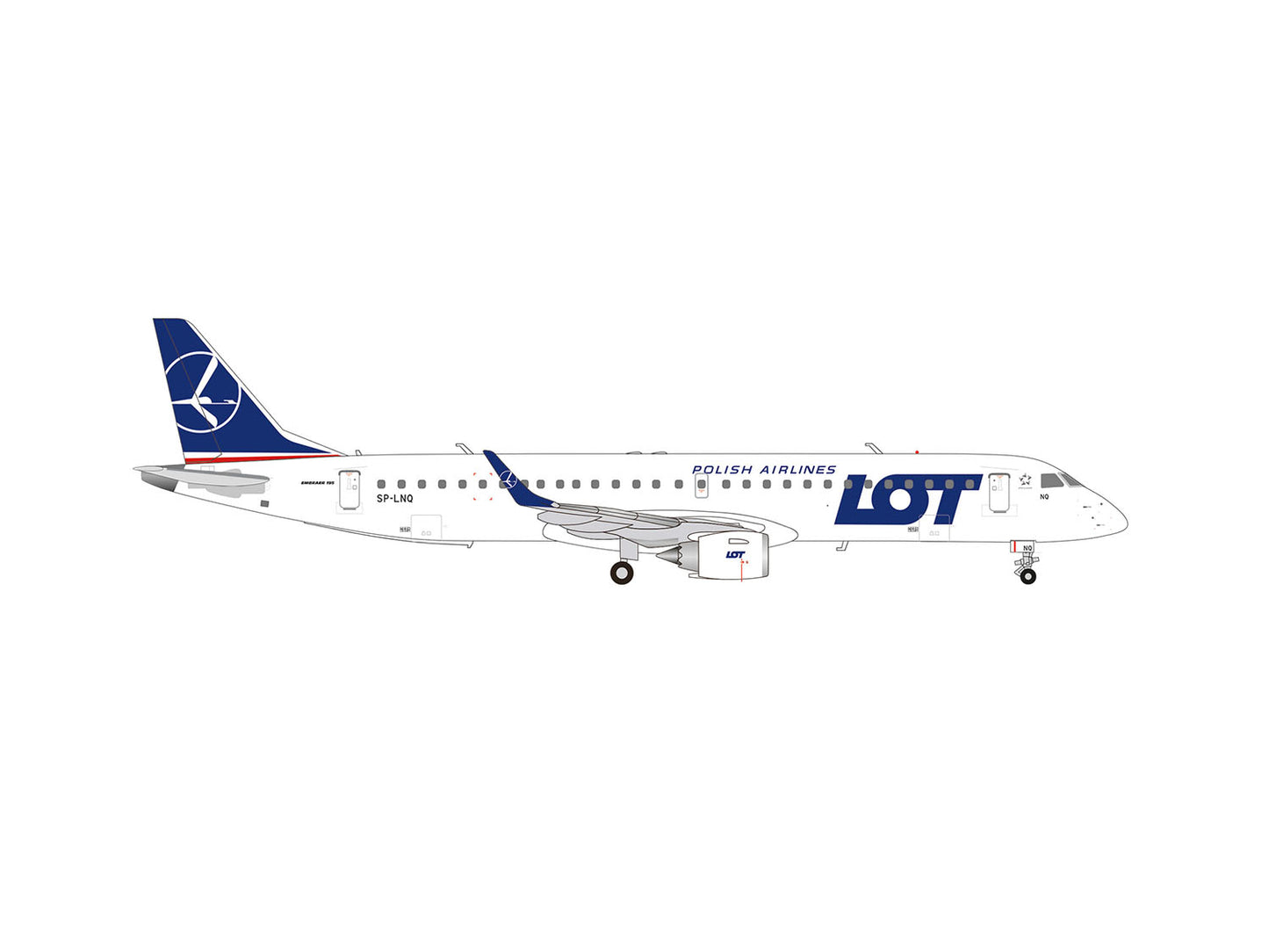 Herpa Wings Embraer E195 LOT Polish Airlines SP-LNQ (1:200) HA573825 1:200