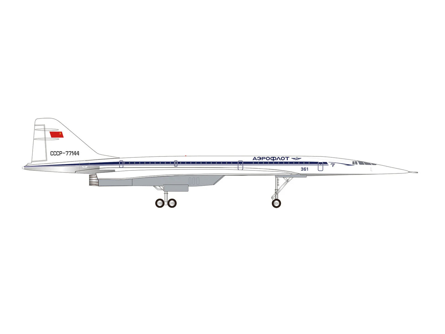 Herpa Wings Tupolev TU-144S Design Bureau CCCP-77144 (1:200) HA573870 1:200