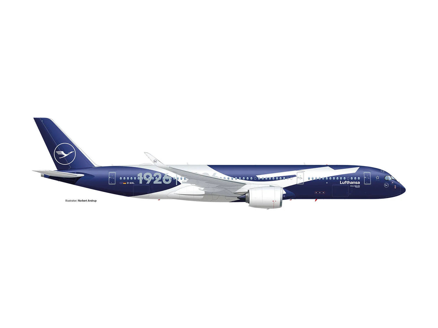 Herpa Airbus A350-900 Lufthansa 100yrs D-AIXL Rostock HA573993 1:200