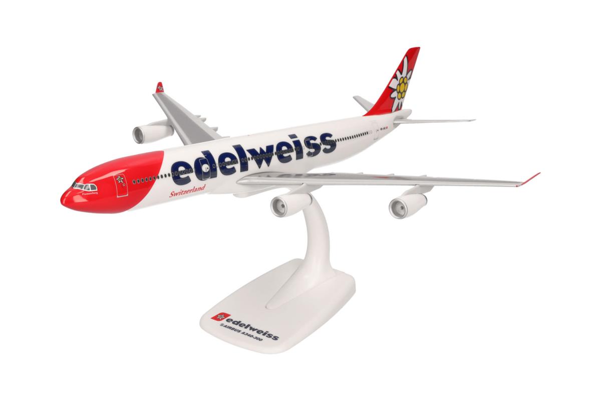 Herpa Snapfit Airbus A340-300 Edelweiss HB-JMC HA611336-001 1:200