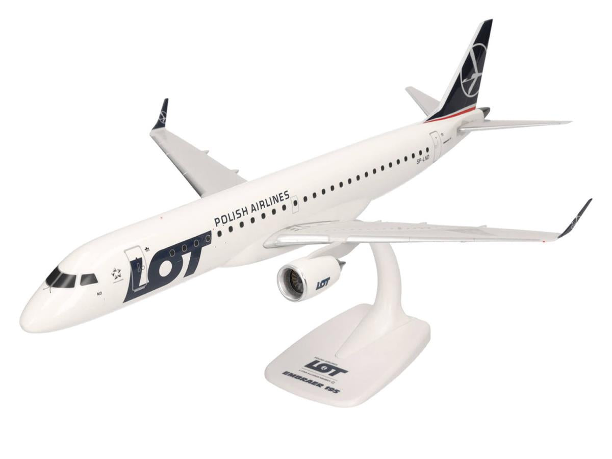 Herpa Snapfit Embraer E195 LOT Polish Airlines SP-LND (1:100) 1:100 HA613989