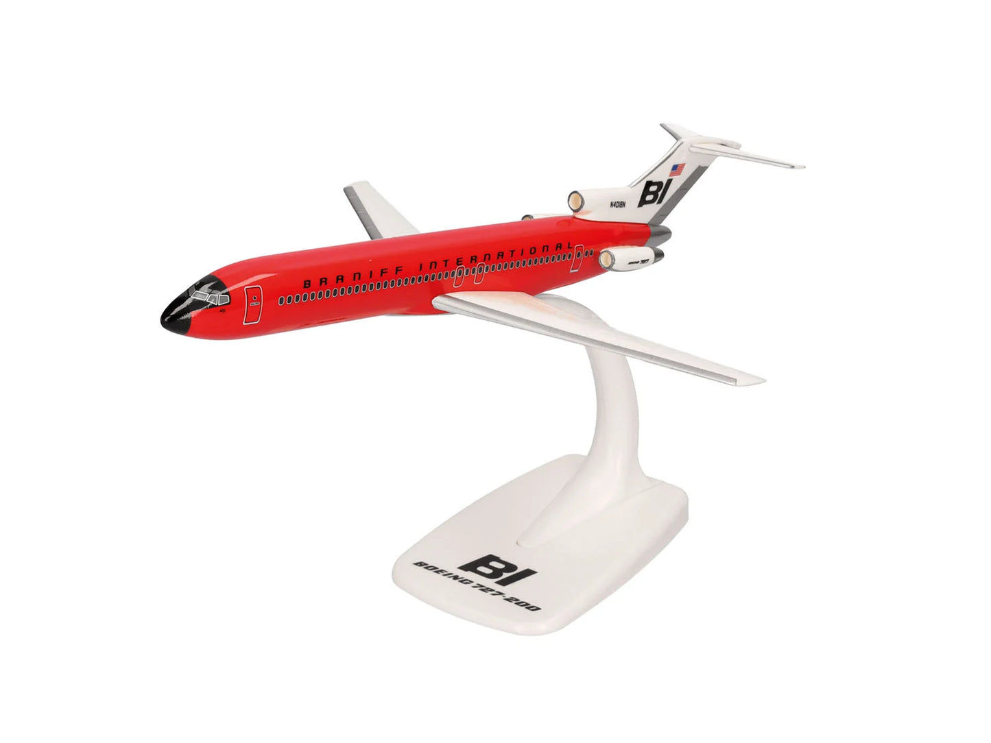 Herpa Wings Snapfit Boeing 727-200 Branff International Red (1:200) HA614016