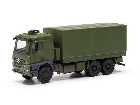 Herpa Military MB Arocs 6x6 Canvas Truck Plain Green HA747165 HO Gauge