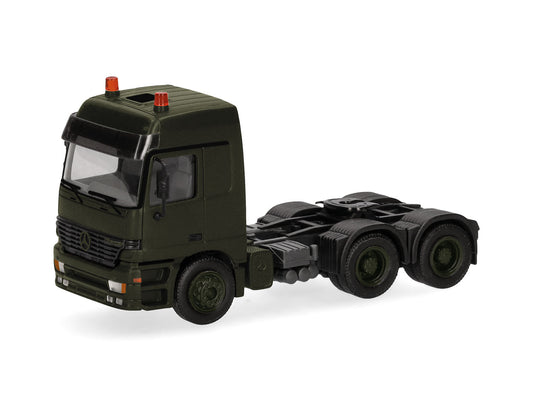 Herpa Military MB Actros L 3 Axle Rigid Tractor Olive Green HA747264 HO Gauge
