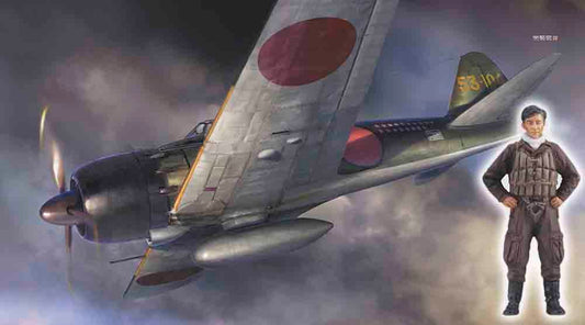 Hasegawa 7569 Mitsubishi A6M5 Zero Fighter Type 52 Super Ace w/Fig 1:48 ModelKit