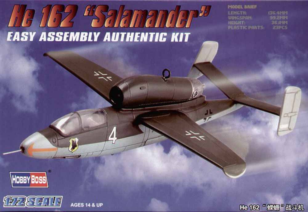 Hobby Boss 80239 Heinkel He-162A Salamander 1:72 Aircraft Model Kit