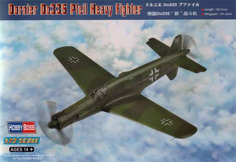 Hobby Boss 80293 Dornier Do-335A Pfeil Heavy Fighter 1:72 Aircraft Model Kit
