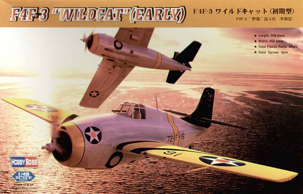 Hobby Boss 80326 Grumman F4F-3 Wildcat (Early) 1:48 Aircraft Model Kit