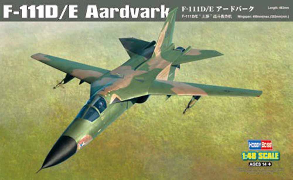 Hobby Boss 80350 General-Dynamics F-111D / F-111E Aardvark 1:48 Aircraft Model Kit