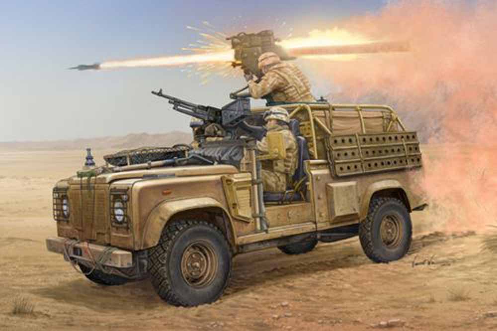 Hobby Boss 82447 Land Rover WMIK with MILAN ATGM 1:35 Military Vehicle Kit