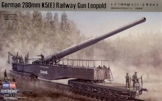 Hobby Boss 82903 K5(E) Railway gun 280mm Leopold 1:72 Military Vehicle Kit