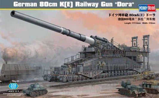 Hobby Boss 82911 German 80cm K(E) Railway Gun 'Dora' 1:72 Military Vehicle Kit