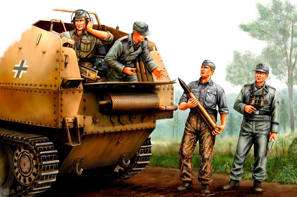 Hobby Boss 84402 German Self Propelled Gun (SPG) Crew (WWII) 1:35 Model Figure Kit