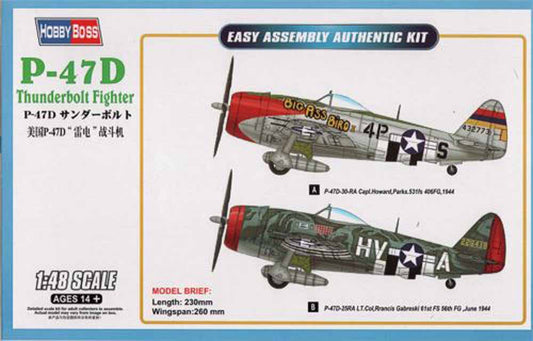 Hobby Boss 85804 Republic P-47D Thunderbolt Fighter 1:48 Aircraft Model Kit