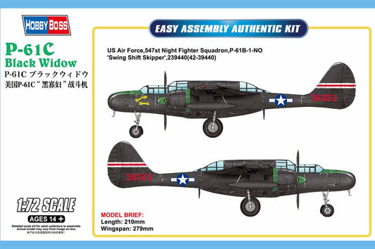 Hobby Boss 87263 Northrop P-61C Black Widow 1:72 Aircraft Model Kit