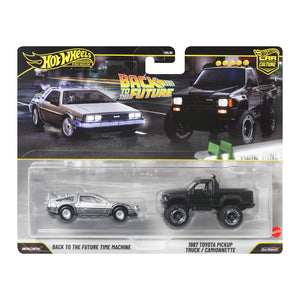 Hot Wheels Premium 2-Pack Back to the Future Time Machine Age 3+ Mattel JHW48
