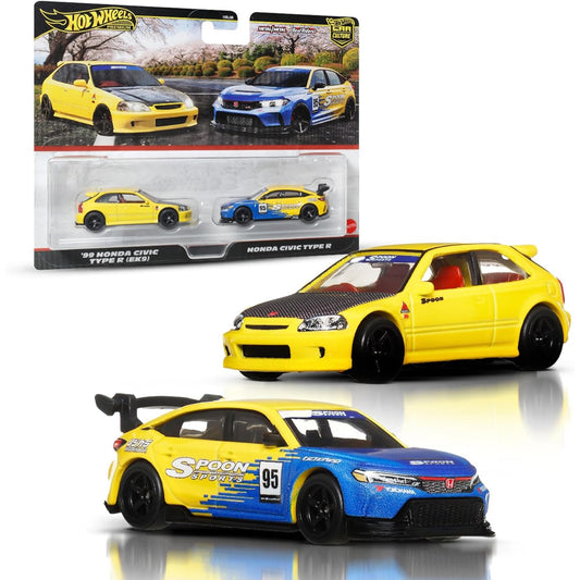 Hot Wheels Premium - Car Culture 2-Pack: Civic Type R EK9 x Civic Type R JBL00