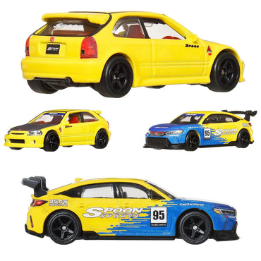 Hot Wheels Premium - Car Culture 2-Pack: Civic Type R EK9 x Civic Type R JBL00