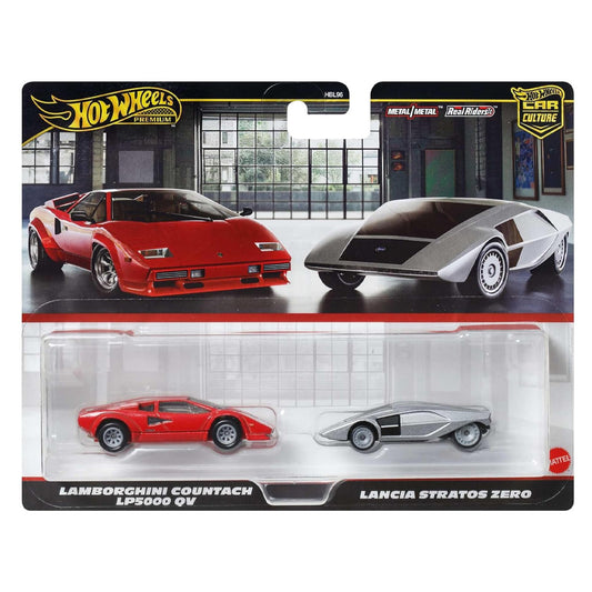 Hot Wheels Premium - Car Culture 2-Pack: Lamborghini Countach Stratos Zero JBL02