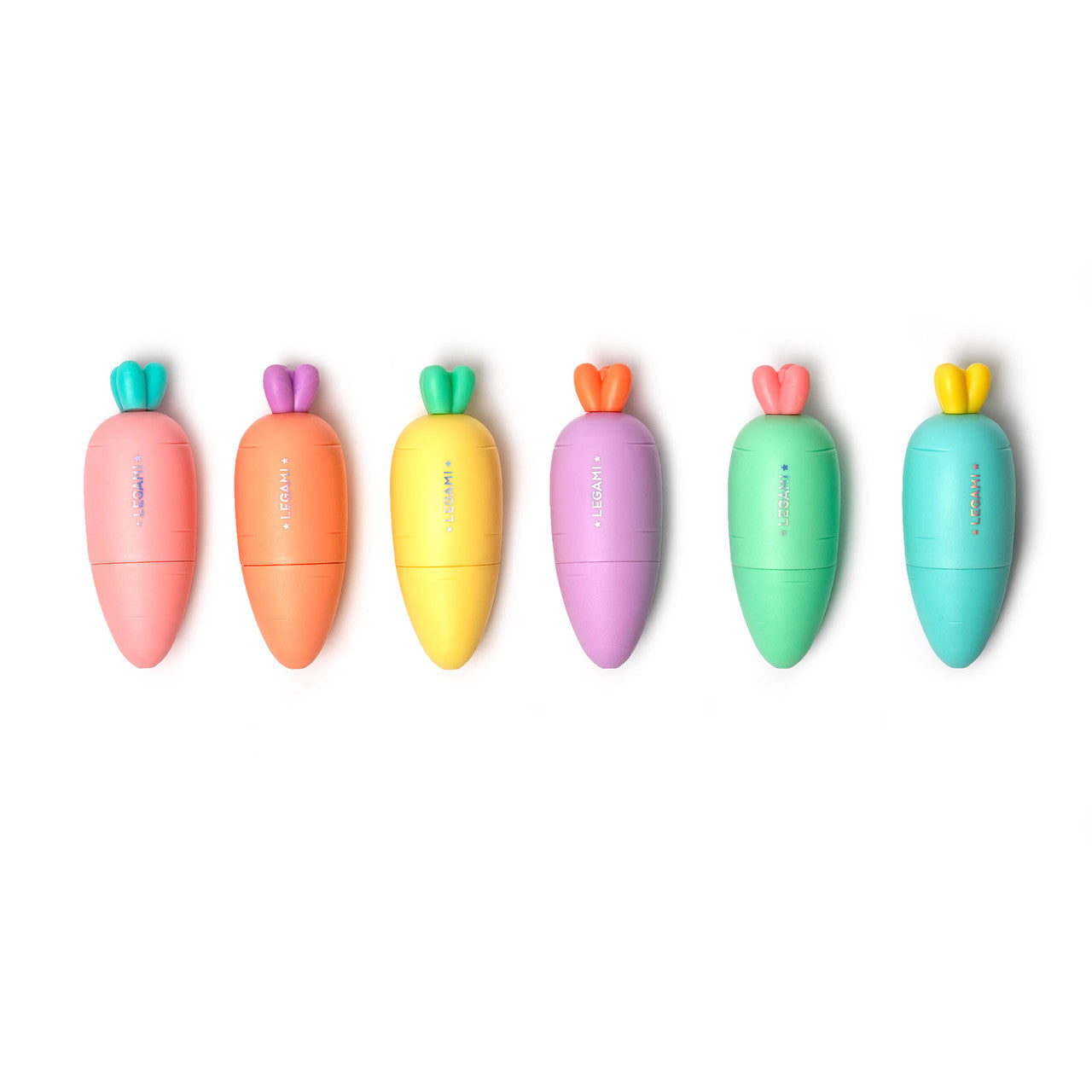 Legami Mini Highlighters Set (6 Pack) - 'Carrate Team' CarrotLegami Carrate Team Carrot Mini Highlighter Pens