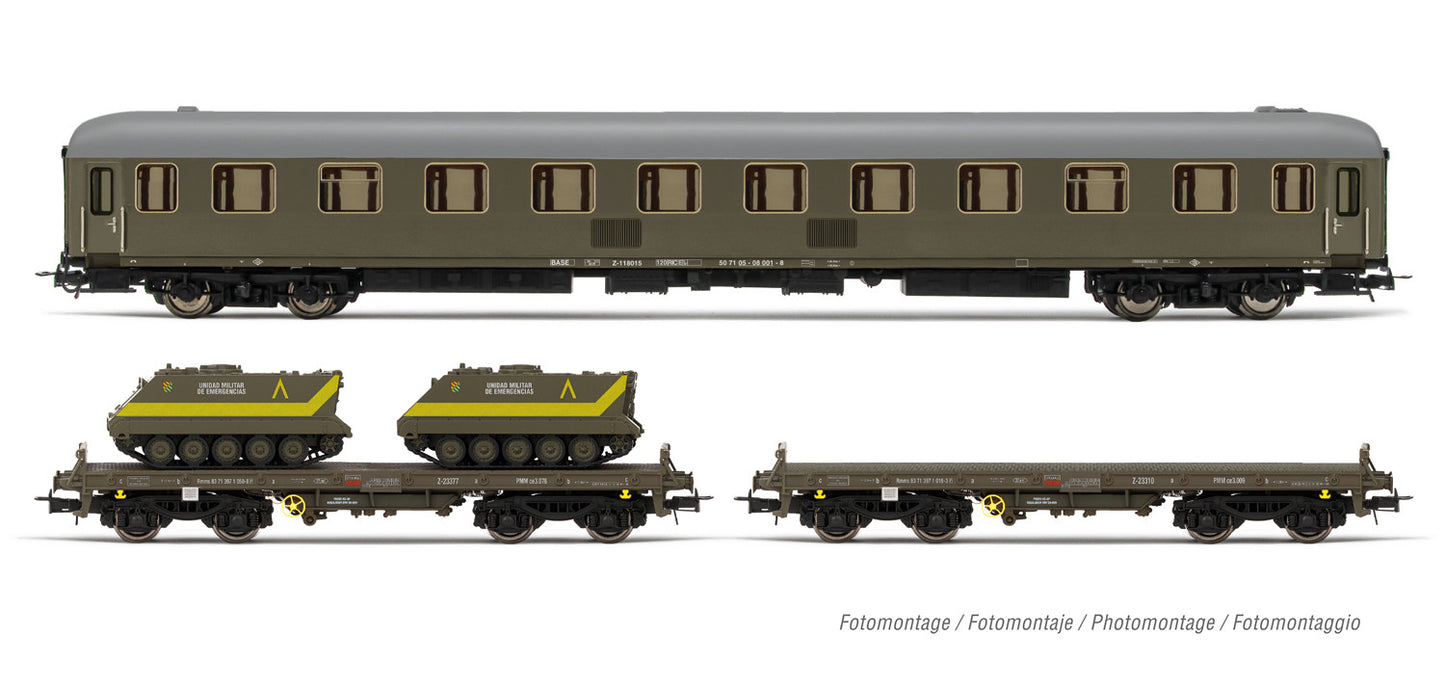 Electrotren HE4015 RENFE Military Set (3) V HO