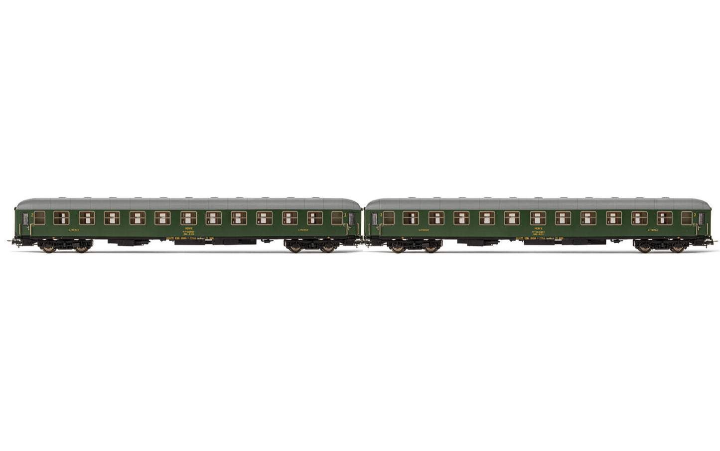 Electrotren RENFE BBL-8100 Olive Green Coach Set (2) IV HO Gauge HE4036