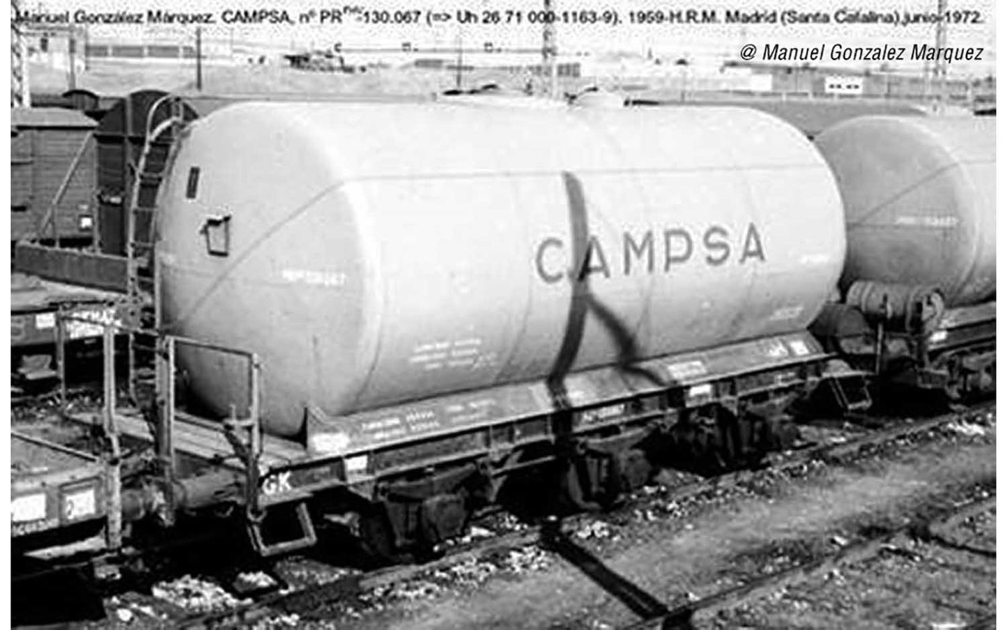 Electrotren HE6023 RENFE Campsa 3 Axle Tank Wagon Set (2) IV HO