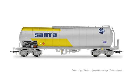 Electrotren RENFE 4 Axle Tank Wagon Saltra Yellow/Grey IV HE6026 HO Gauge