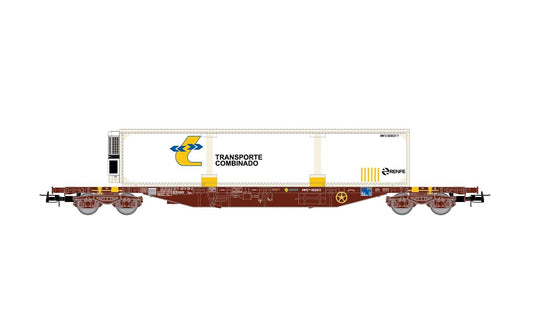 Electrotren RENFE MMC3 Flat Wagon w/Trans. Combinado Container Load V HE6080