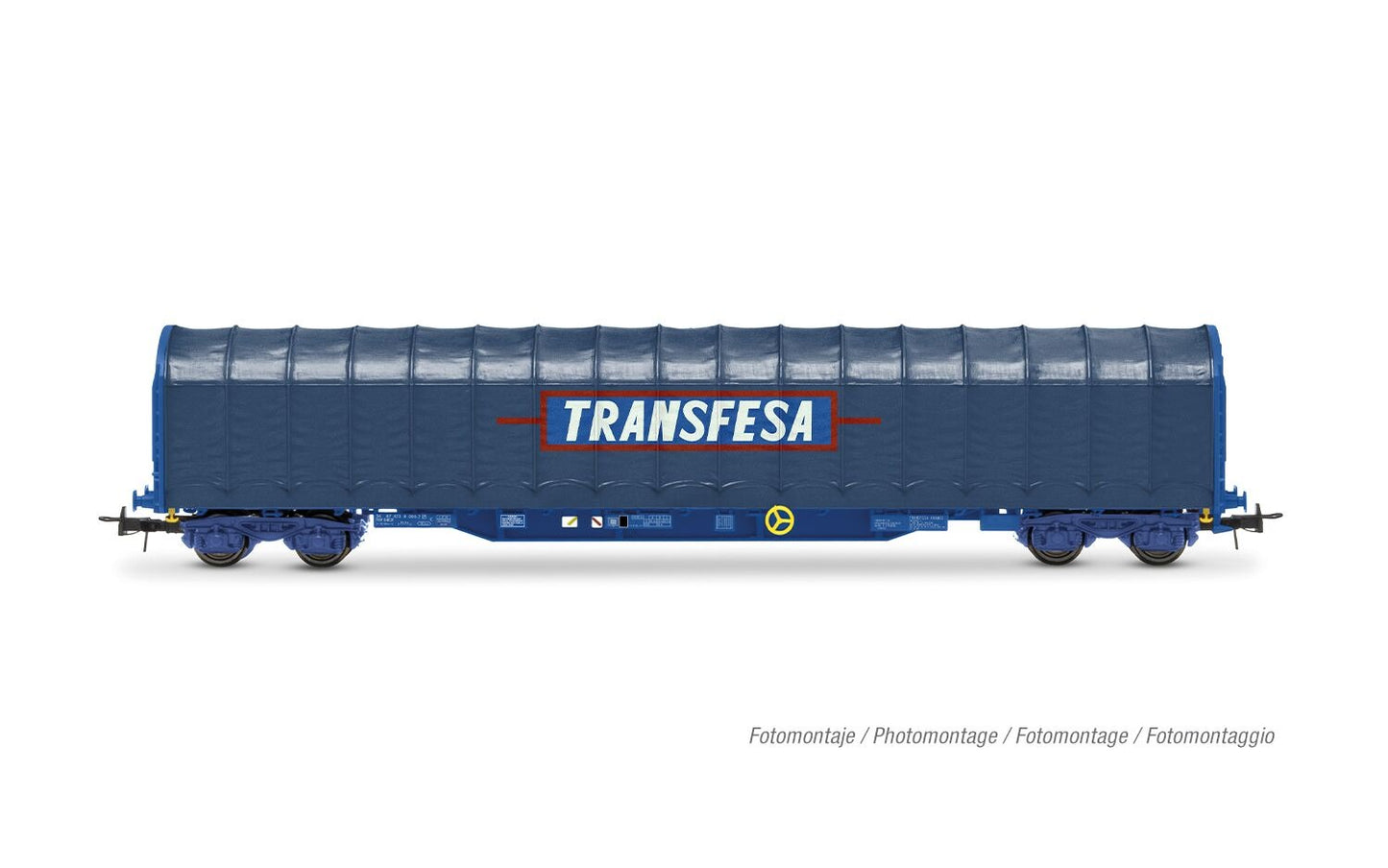 Electrotren SNCF/RENFE 4 Axle Transfesa Blue Tarpaulin Wagon IV HE6086 HO Gauge