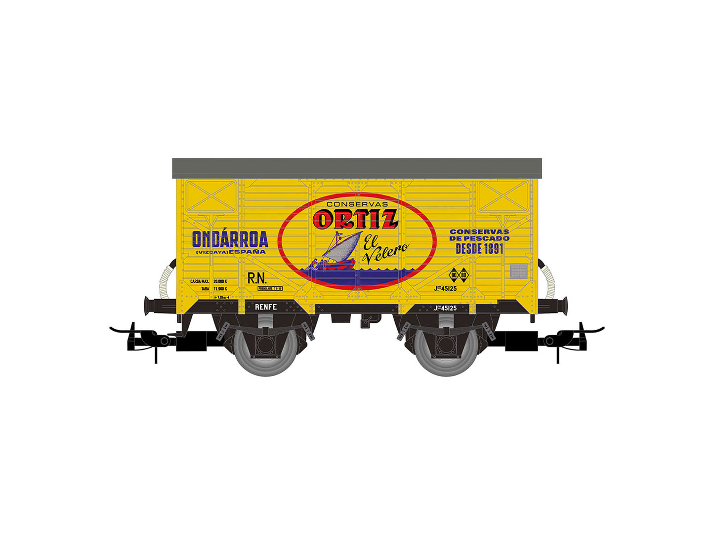 Electrotren RN J2 Conservas Oritz Wagon III HE6092 HO Gauge