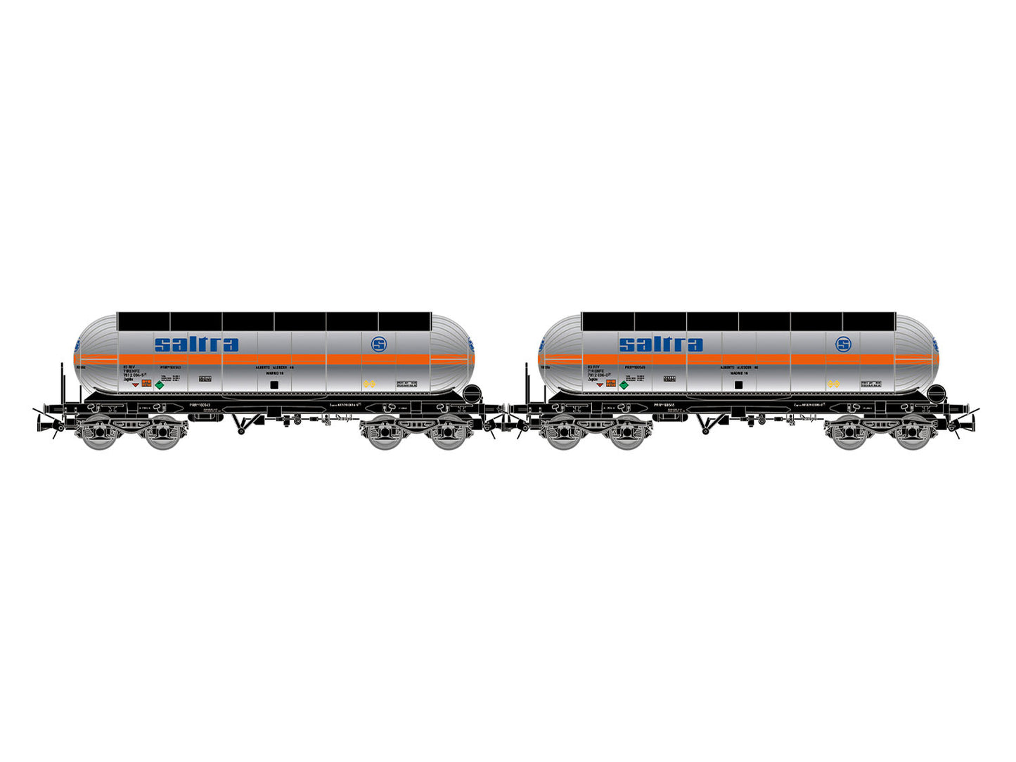 Electrotren RENFE Saltra Gas Tank Wagon Set (2) IV HE6098 HO Gauge