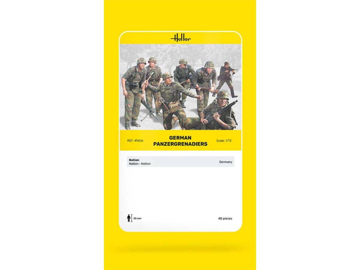 Heller 49606 German Tank Grenadiers 1:72 Model Kit